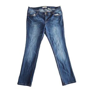 Paris Blues Jeans Women's Size 20W (W40xL30) Dark Blue Embroidered Flap Back Pkt